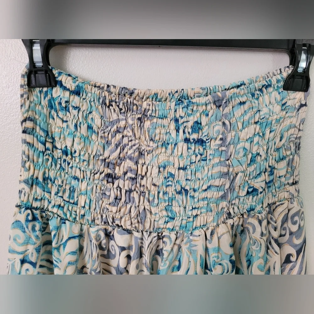 Asymmetrical Silk Boho Dress with Handkerchief Hem - Picture 11 of 16
